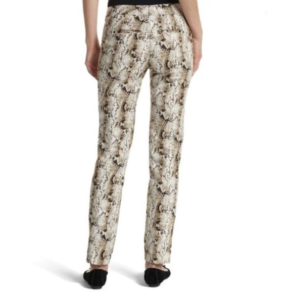 White House Black Market Snake Print Tapered Ankle City Pants Size 6 R - Picture 2 of 11